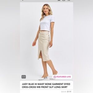 Judy Blue Criss Cross High Waist skirt with slit
